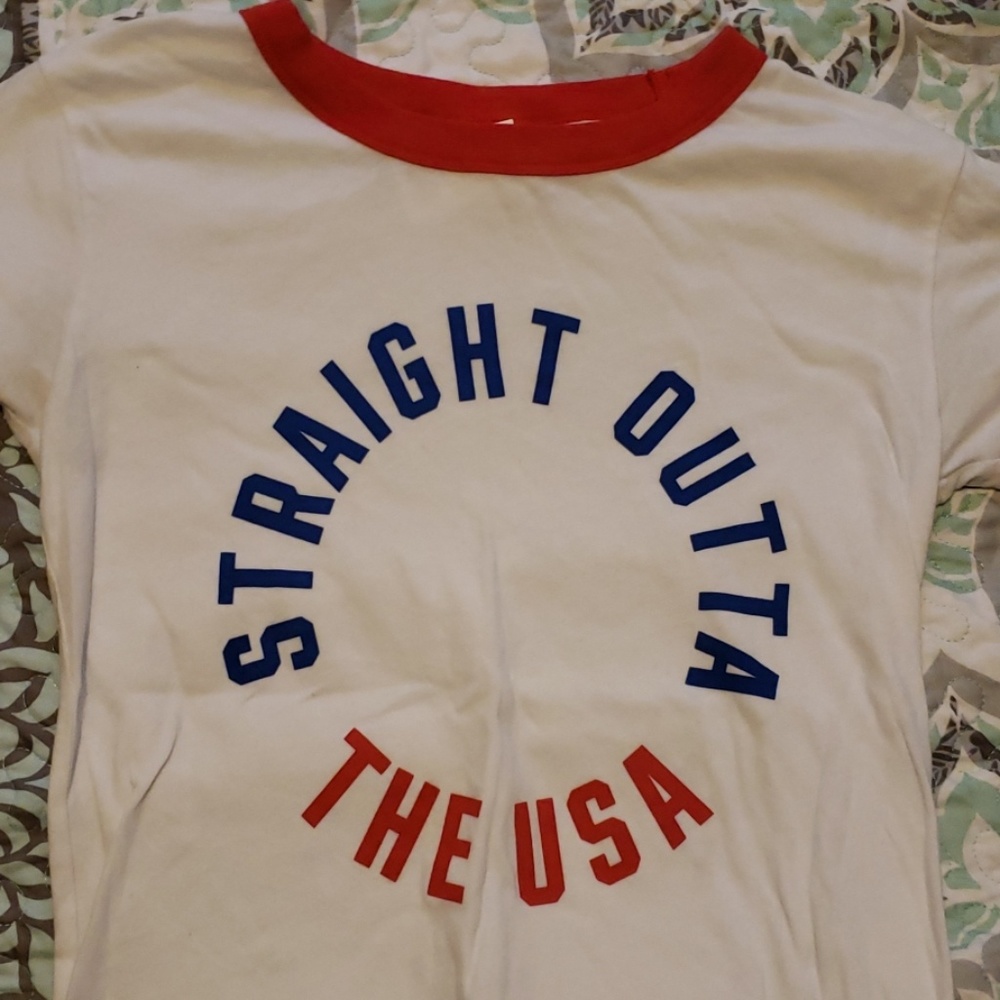 Pink straight outta USA shirt